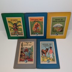 Lot (5) New World Neighbors 1940’s Illustrated Children’s HC Books