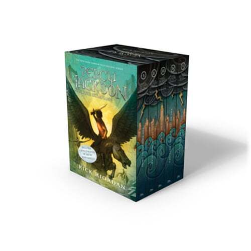 Percy Jackson and the Olympians 5 Book Paperback Boxed Set (W/Poster) by Riordan
