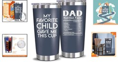 20 Oz Insulated Stainless Steel Dad Tumbler – Navy, Gift for Fathers