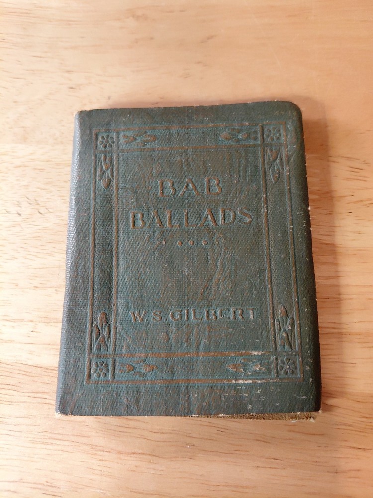 1921 Small Book Bab Ballads W.S. Gilbert Classic Literature NY Little Leather