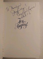 Signed Joy Anyway Carolyn Lunn 1992 PB First Printing Christian Devotional VG