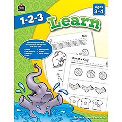 1-2-3 Learn Ages 3-4 Paperback Mara Guckian