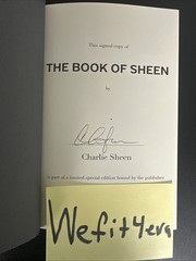 CHARLIE SHEEN THE BOOK OF SHEEN SIGNED AUTOGRAPHED HARDCOVER 1ST EDITION