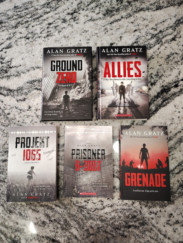 5 Book Lot ALAN GRATZ Ground Zero, Allies, Projeckt 1065, Grenade,