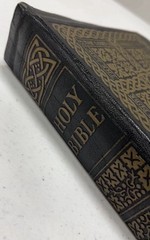 The Holy Bible 1950 Golden Book Thumb Leather Binding Leonard Mounteney KJV VTG