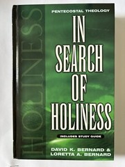 In Search of Holiness David K. Bernard – Hardcover with Study Guide