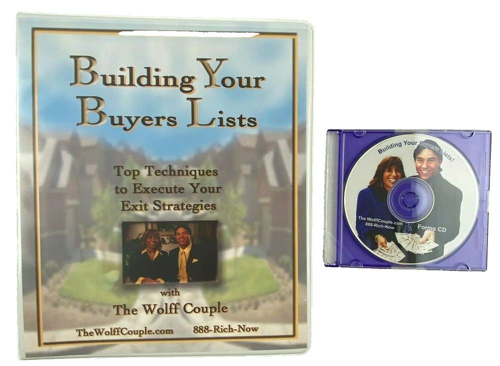 The Wolff Couple Building Your Buyer’s List Real Estate Manual Forms CD $497 B35
