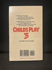 Child’s Play 3 – Matthew J. Costello – Movie Tie-in 1991 paperback 1st Printing