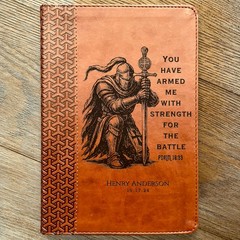 Personalized Bible for Men, KJV Study Bible, Engraved Name, Knight Warrior Gift