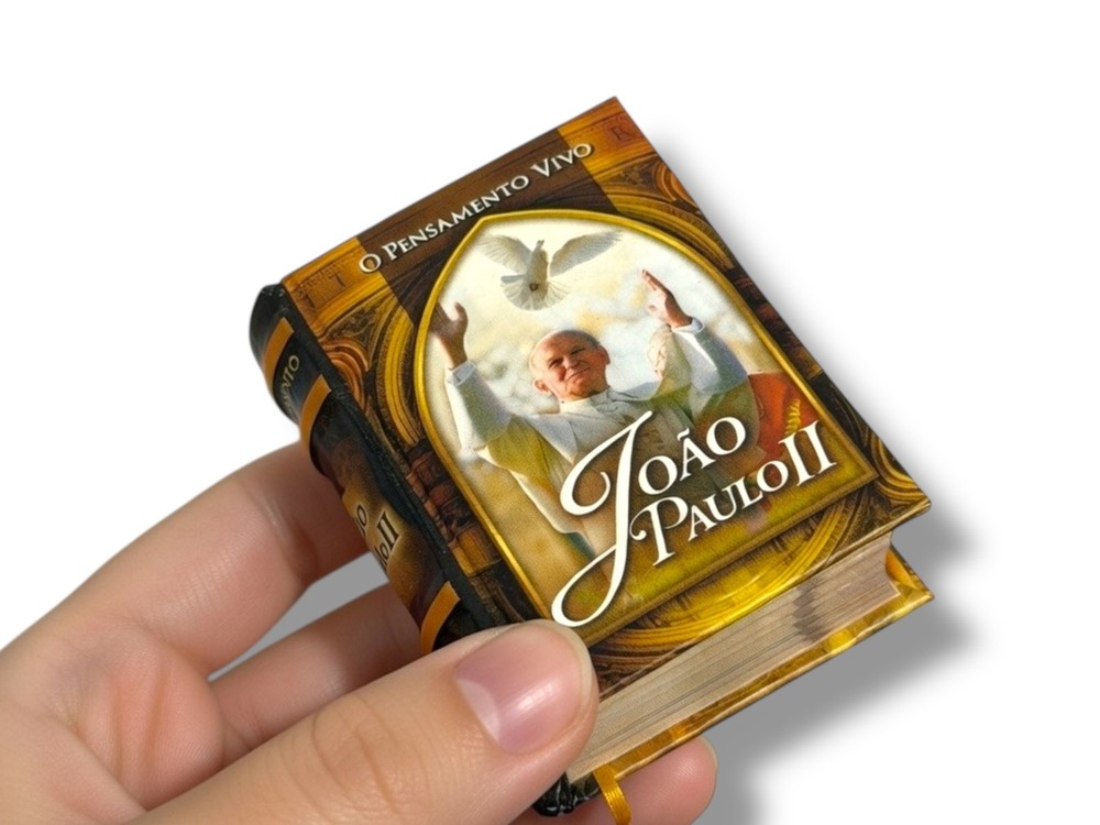 Joao Paulo II O Pensamento Vivo in Portuguese mini book hardcover 430pgs 2.6in
