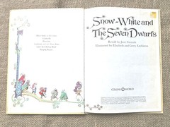 1975 Snow White And Cinderella Collins World Fairy Tales 2 Books 9.5″x12.5″