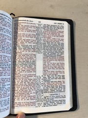 Holy Bible KJV Collins Black Leather References Red Letter Vintage