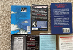 Lot of 10:8Books, 2 VHS tapes/Behold a Pale Horse/Alex Jones/McManus/Stitch