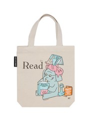 Elephant & Piggie Read Mini Tote Bag 10.5″W x 10.5″H by Out of Print