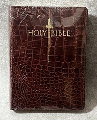 Whitaker House KJV Bible OT & NT Red letter Walnut Alligator Leather Sword NEW