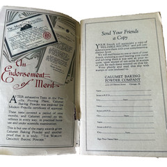 Antique Calumet Baking Powder Cookbook 16 Ed 1920s Recipes Photos Chicago IL vtg