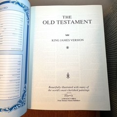 Holy Bible King James Version Our Family Bible 1971 White & Gold 11.5” Vintage