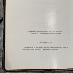 VTG 1985 Rhema Study Bible Kenneth Hagin Ministries-Lg Print King James Version