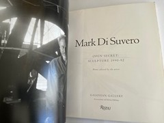 MARK DI SUVERO ~SIGNED ~ Open Secret : Sculpture 1990-92, art book