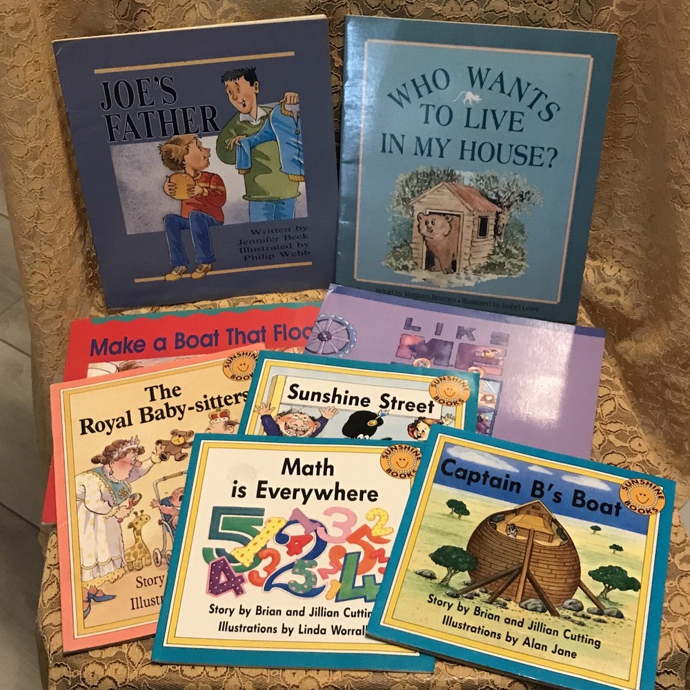 Lot of 8 Vintage The Wright Group Sunshine Books Level 1 -4 Reader NO DUPLICATES