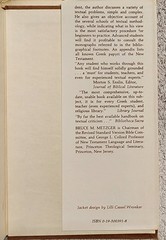 The Text of the New Testament by Bruce Manning Metzger HCDJ 2nd Ed 1968 Oxford