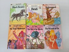Lot of 6 Vintage Moby Books Illustrated Classic Editions Mini Paperback Books