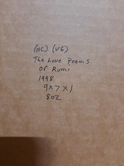 The Love Poems of Rumi by Jalal al-Din Rumi (1998, Hardcover)