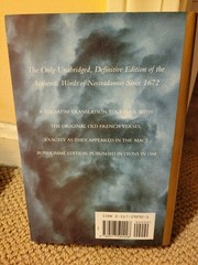 The Complete Prophecies of Nostradamus Millennium Edition Unabridged Hardcover
