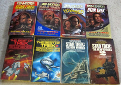 Star Trek book lot- Day of Honor quartet, Best of Trek, New Voyages books…