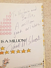 NEW 1993 1985 How Much Is a Million? David M Schwartz SIGNED Paperback Bookmark