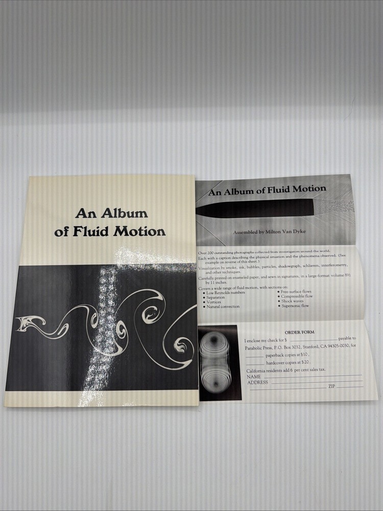 An Album Of Fluid Motion 1982 Paperback 174 Pages Milton Van Dyke Order Form Inc