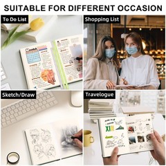 Thick Blank Journal Notebook 400 Pages 3.9 × 5.5 No Lines Soft Leather Pocket…