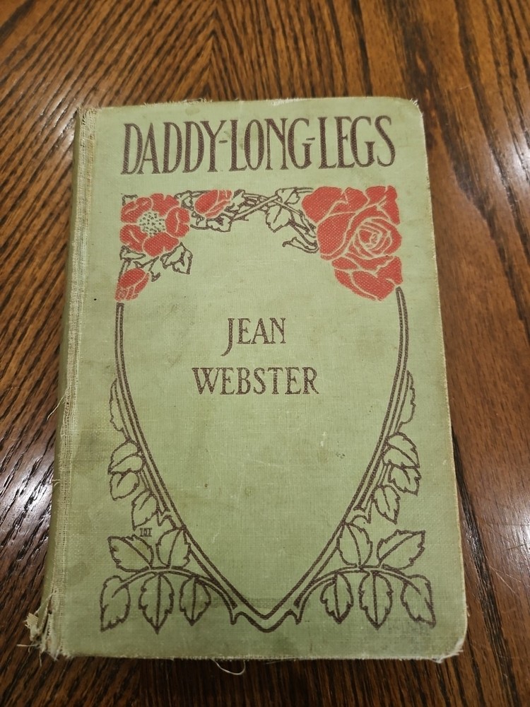 DADDY-LONG-LEGS BOOK BY JEAN WEBSTER 1912 ANTIQUE FLOWER BINDING LETTER WRITING