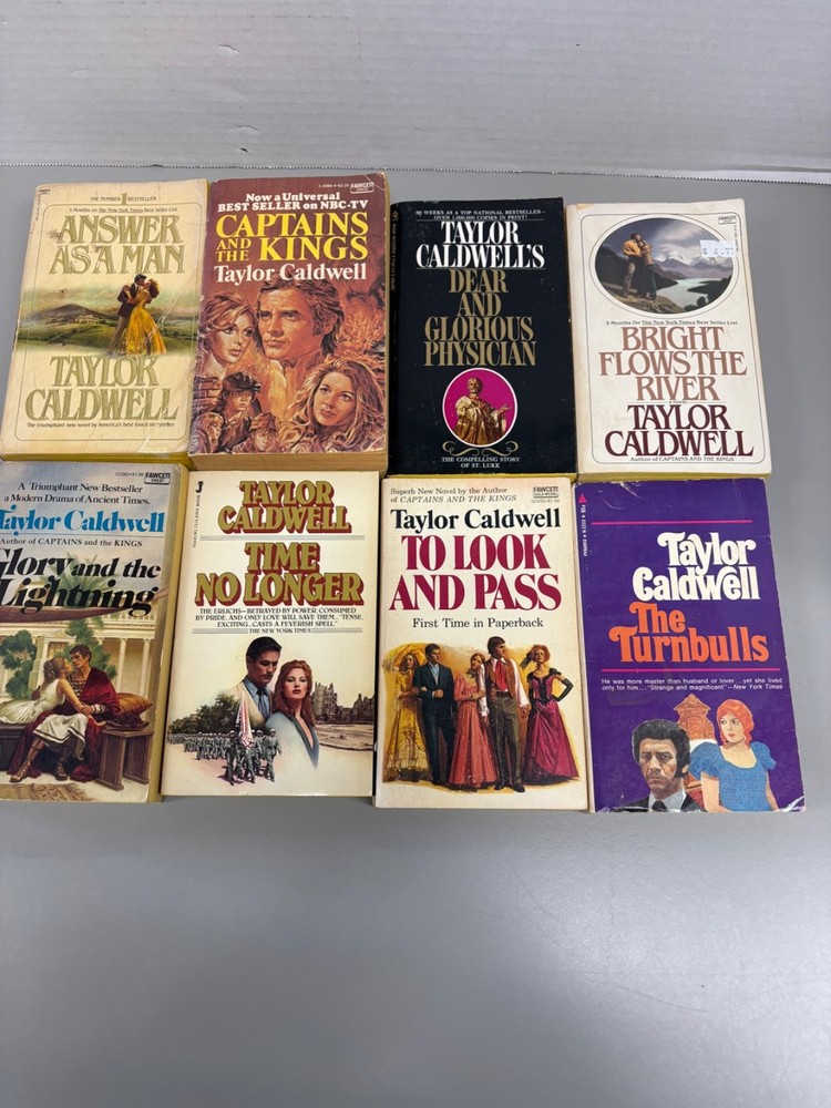 Taylor Caldwell Historical Fiction Lot of 8 Paperbacks (See Photos for Titles)