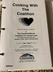 Cooking With The Coalition Cookbook Southern Pines, NC 2003 Moore County