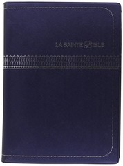 French Bible LARGE PRINT Compact, Louis Segond 1910, Marine Blue Vinyl