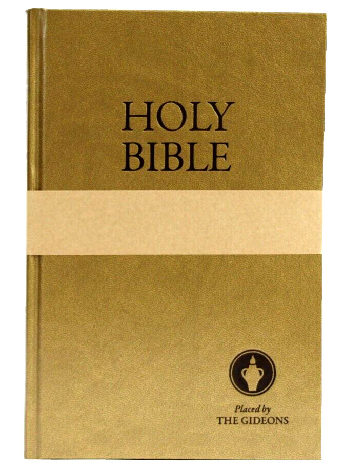 Holy Bible ESV Placed Gideons English Standard Version Hardcover 2013 Gold New