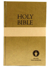 Holy Bible ESV Placed Gideons English Standard Version Hardcover 2013 Gold New