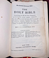 1945 Holy Bible Scofield Reference Edition KJV Oxford Morocco Leather Lined Vtg