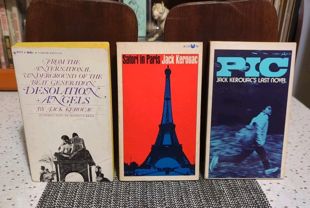 Jack Kerouac 1st Edition Paperback Lot Satori In Paris Desolation Angels & PIC