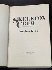 Stephen King Skeleton Crew 1st/1st HCDJ Putnam 1985 Vintage Horror Mylar