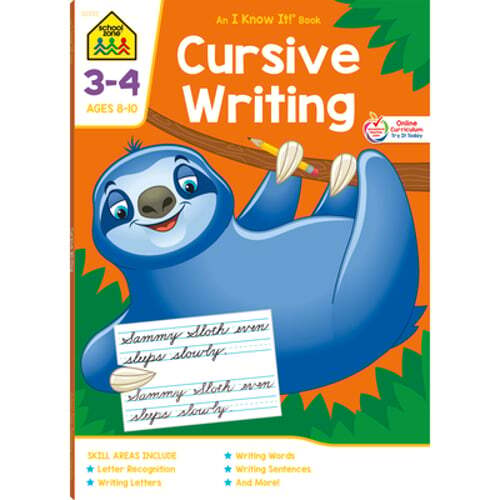 School Zone Cursive Writing Grades 3-4 Workbook by School Zone: Used