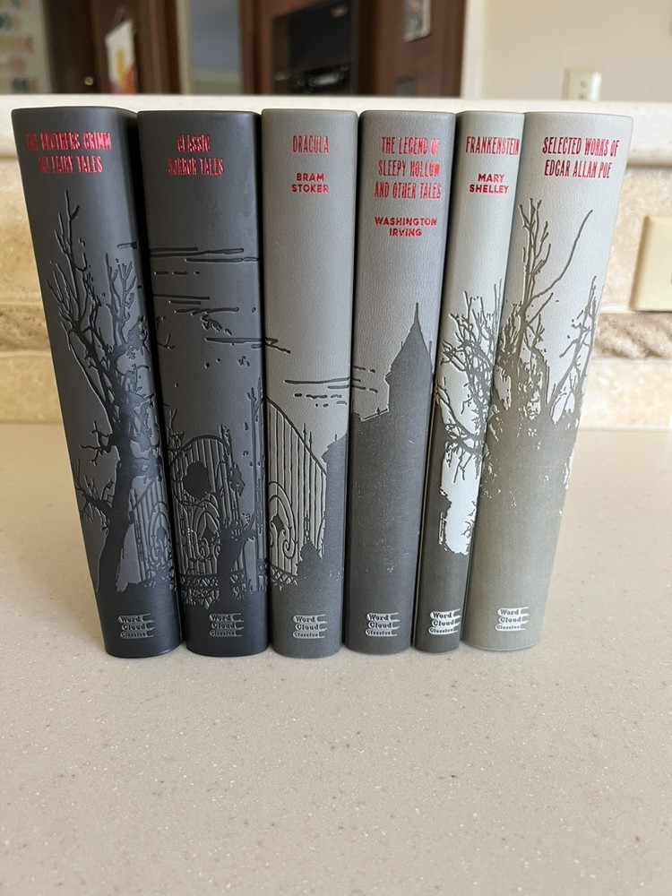 Horror Book set of 6, Word Cloud Classics: Horror Collection Gothic