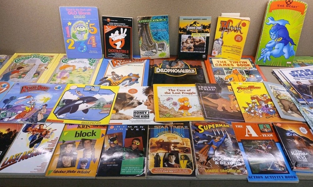 Huge Lot (46) Of Vintage 60s-90s Kids Books. Jurassic Park, Stars Wars Etc.
