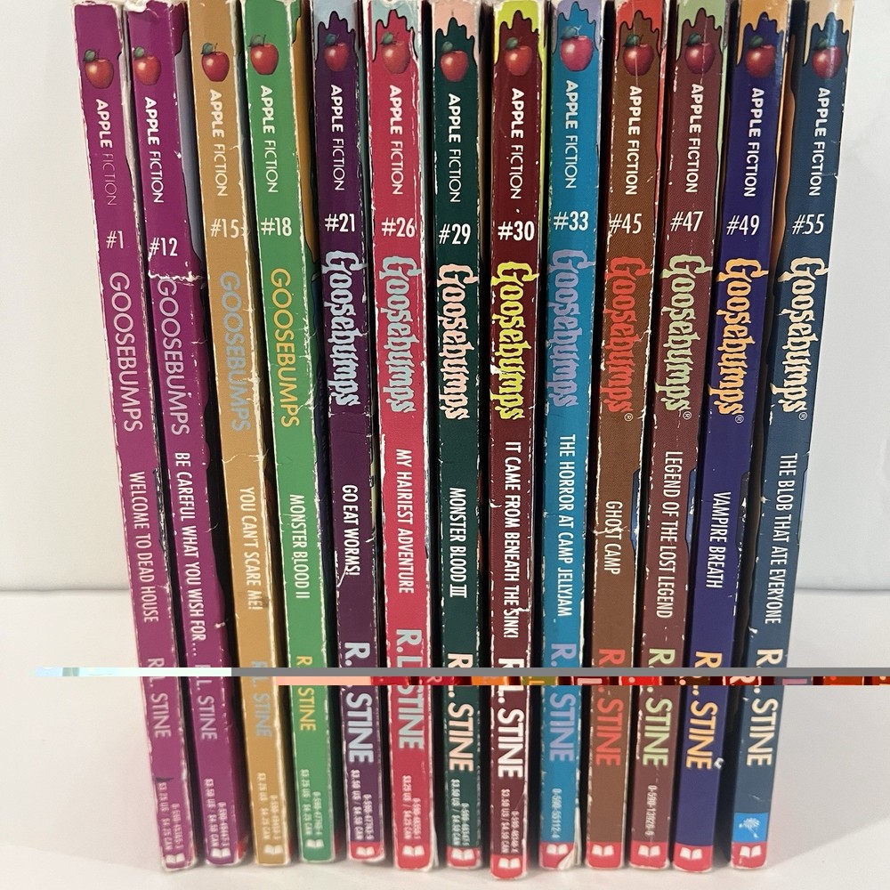 Vintage Goosebumps Book Lot of 13 R.L. Stine PB Horror Books Chapter Books Kids