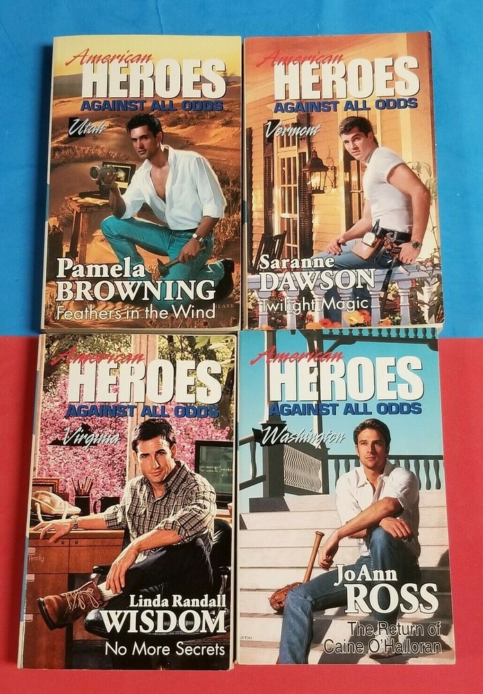 AMERICAN HEROES – ROMANCE – Lot of 4 Paperback Books – #44-#47 – See Photos