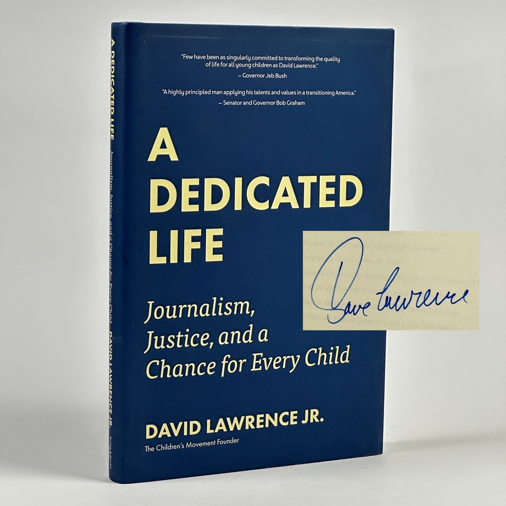Signed Memoir „A Dedicated Life” David Lawrence Jr., Miami Herald (2018, HC)
