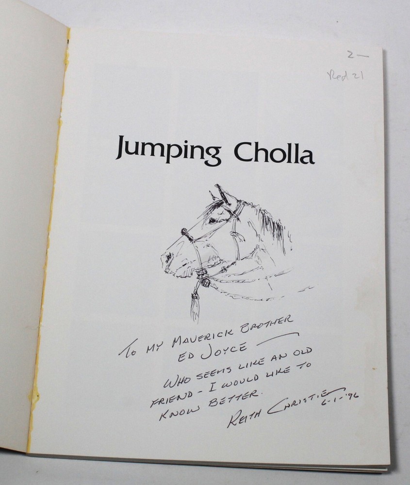 SIGNED + Illustrated Jumping Cholla Keith Christie 1981 1st Ed Bronze Sculpture
