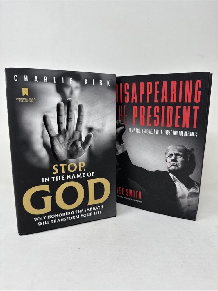 Charlie Kirk „Stop, In the Name of God” Winning Team Hardcover Book Trump Bonus