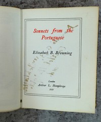 [Sh12] Fine Binding signed Sangorski & Sutcliffe, 1913, Love Sonnets EB Browning